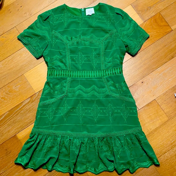 J.O.A. Dresses & Skirts - Embroidered flare mini dress